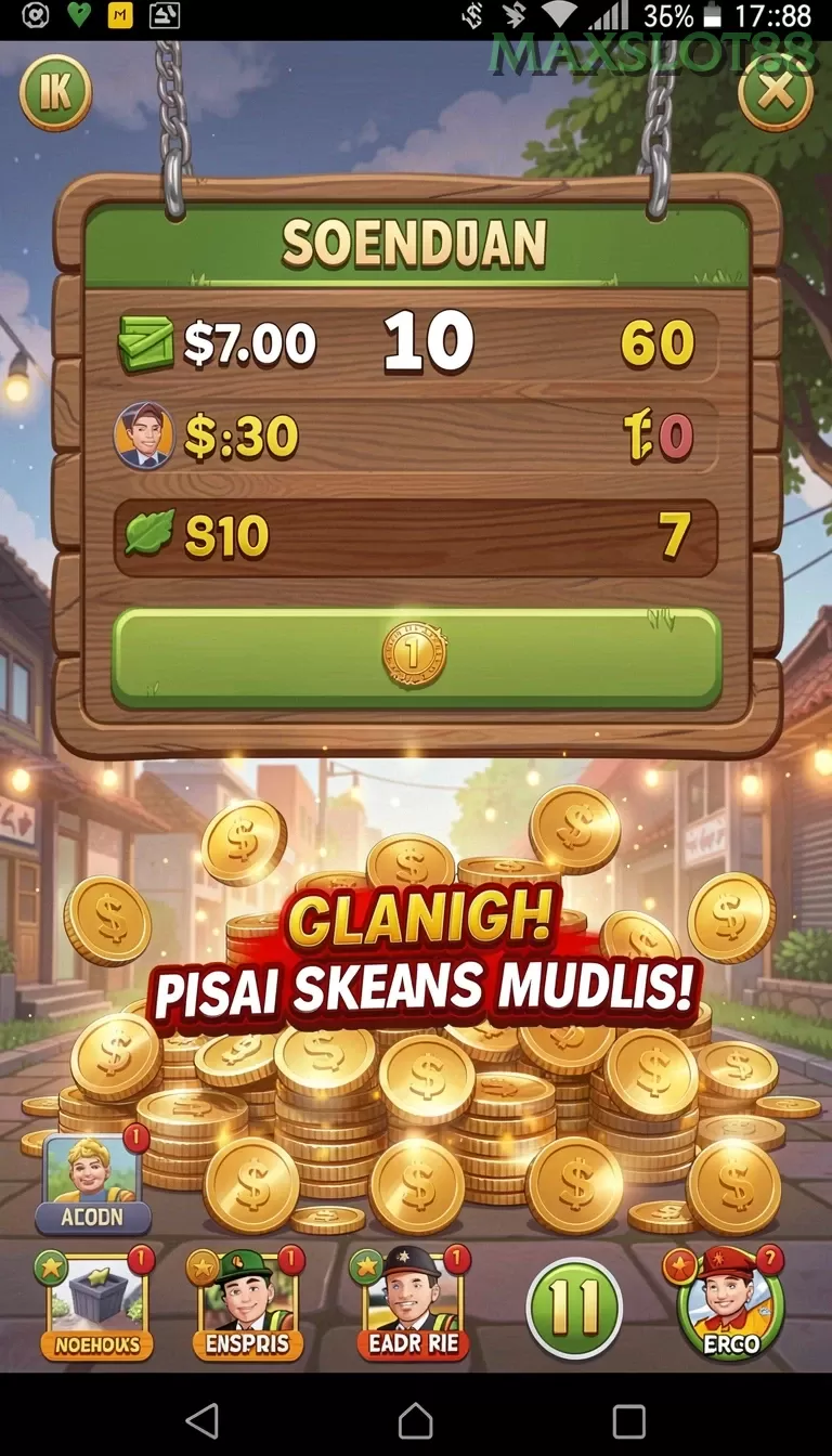 Cuplikan layar LABA777 — aktivitas